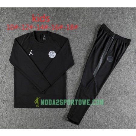 PSG Dziecięcy Komplet Bluzy Treningowe Jordan Czarny 2018/19